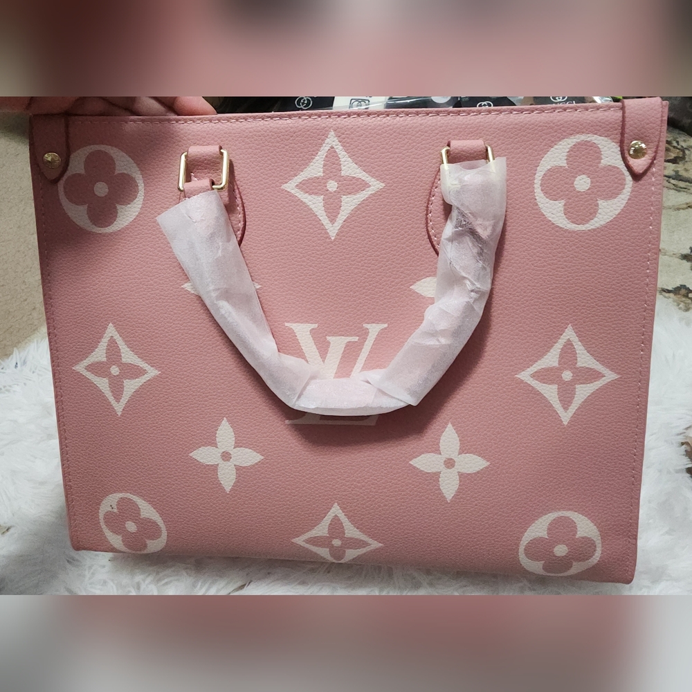Pink Monogram on the go Tote Bag - Picture 2 of 8